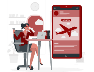 Flight Booking Illustration